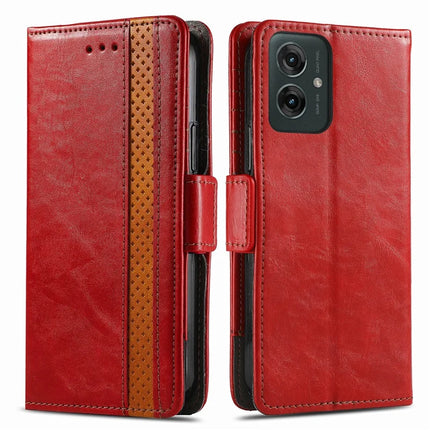 For Motorola Moto G55 5G Case CASENEO 002 Series RFID Blocking Leather Wallet Stand Phone Cover