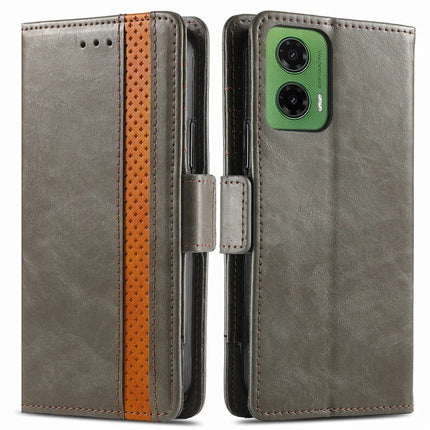 For Motorola Moto G35 5G Case CASENEO 002 Series RFID Blocking Leather Wallet Stand Phone Cover