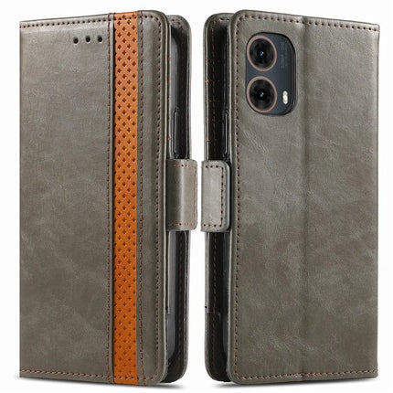 For Motorola Moto G45 5G Case CASENEO 002 Series RFID Blocking Leather Wallet Stand Phone Cover
