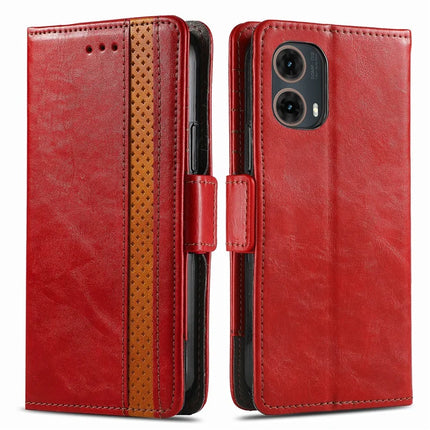 For Motorola Moto G45 5G Case CASENEO 002 Series RFID Blocking Leather Wallet Stand Phone Cover