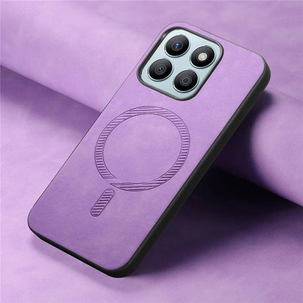 For Honor X8b 4G Leather Back Case Compatible with MagSafe Skin-touch Phone Cover