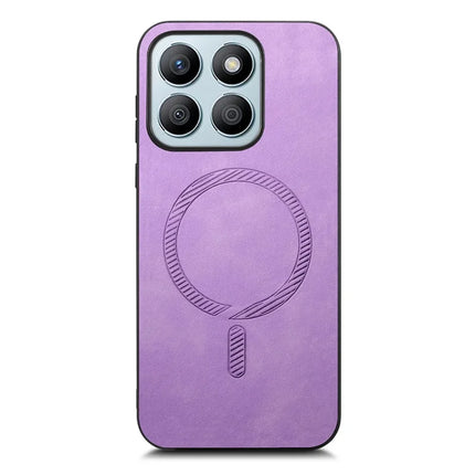 For Honor X8b 4G Leather Back Case Compatible with MagSafe Skin-touch Phone Cover