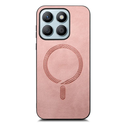 For Honor X8b 4G Leather Back Case Compatible with MagSafe Skin-touch Phone Cover