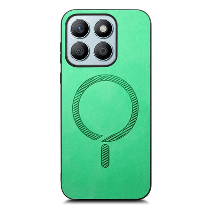 For Honor X8b 4G Leather Back Case Compatible with MagSafe Skin-touch Phone Cover