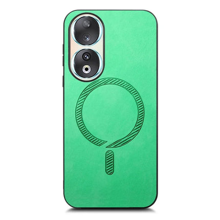 For Honor 90 Leather Back Case Compatible with MagSafe Skin-touch Phone Cover