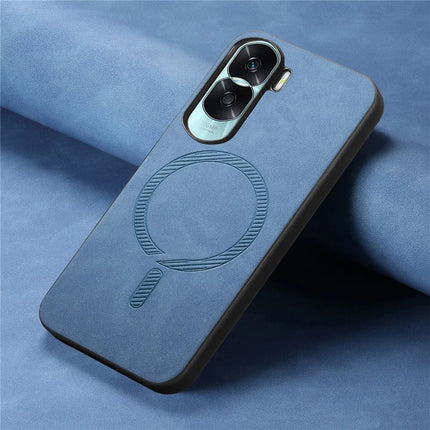 For Honor X50i 5G Leather Back Case Compatible with MagSafe Skin-touch Phone Cover
