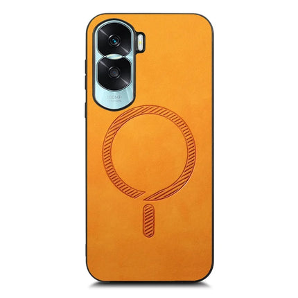 For Honor X50i 5G Leather Back Case Compatible with MagSafe Skin-touch Phone Cover