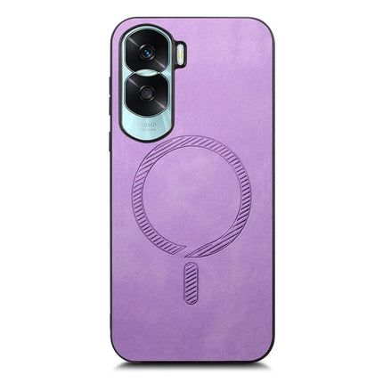 For Honor X50i 5G Leather Back Case Compatible with MagSafe Skin-touch Phone Cover