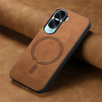 For Honor X50i 5G Leather Back Case Compatible with MagSafe Skin-touch Phone Cover