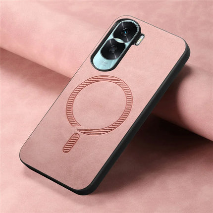 For Honor X50i 5G Leather Back Case Compatible with MagSafe Skin-touch Phone Cover