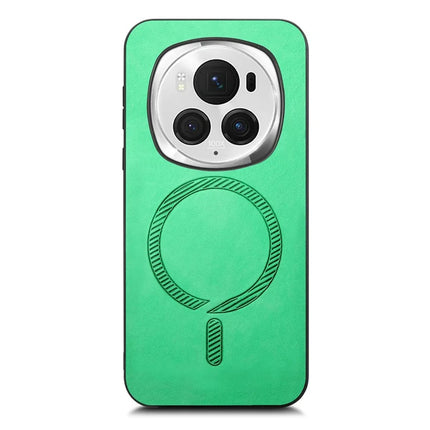 For Honor Magic6 Pro 5G Leather Back Case Compatible with MagSafe Skin-touch Phone Cover