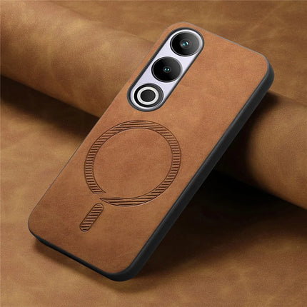 For OnePlus Nord CE4 5G / OnePlus Ace 3V 5G Leather Back Case Compatible with MagSafe Skin-touch Phone Cover