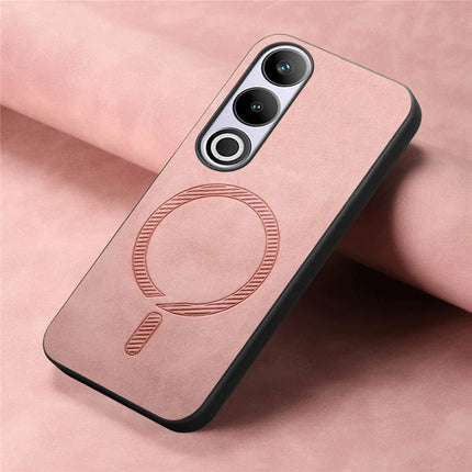 For OnePlus Nord CE4 5G / OnePlus Ace 3V 5G Leather Back Case Compatible with MagSafe Skin-touch Phone Cover