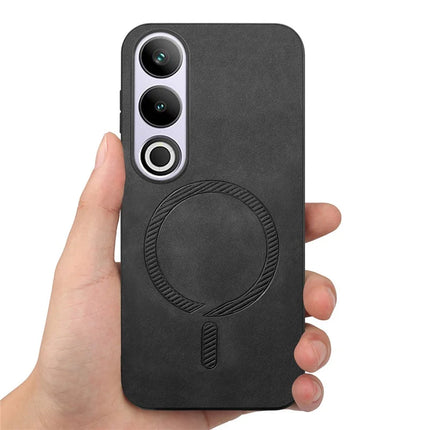 For OnePlus Nord CE4 5G / OnePlus Ace 3V 5G Leather Back Case Compatible with MagSafe Skin-touch Phone Cover