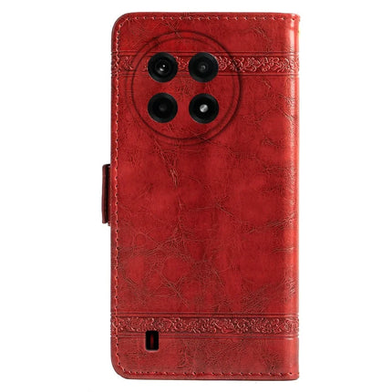 For OnePlus Ace 5 5G / Ace 5 Pro 5G Leather Case Flower Imprint Wallet Phone Cover with Side Buckle