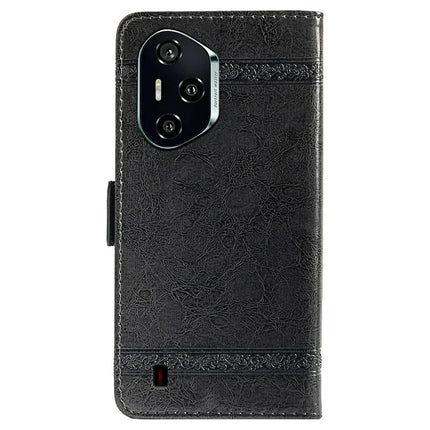 For Honor 300 Pro Leather Case Flower Imprint Wallet Phone Cover with Side Buckle