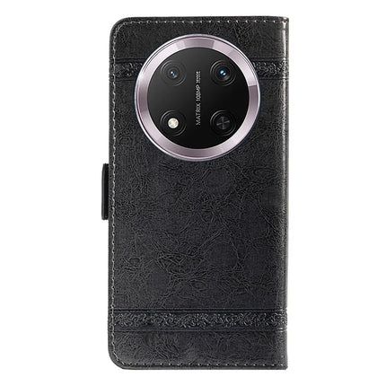 For Honor Magic7 Lite 5G / X9c 5G / X60 Pro 5G Leather Case Flower Imprint Wallet Phone Cover with Side Buckle