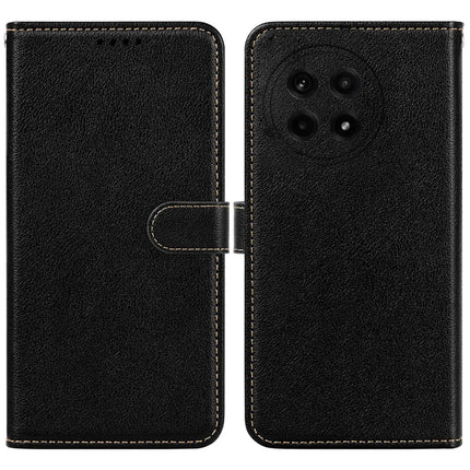 For OnePlus Ace 5 5G / Ace 5 Pro 5G Leather Case Litchi Texture Wallet RFID Blocking Phone Cover - Black