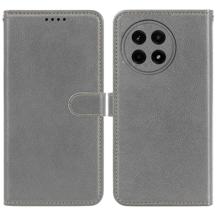 For OnePlus Ace 5 5G / Ace 5 Pro 5G Leather Case Litchi Texture Wallet RFID Blocking Phone Cover - Grey