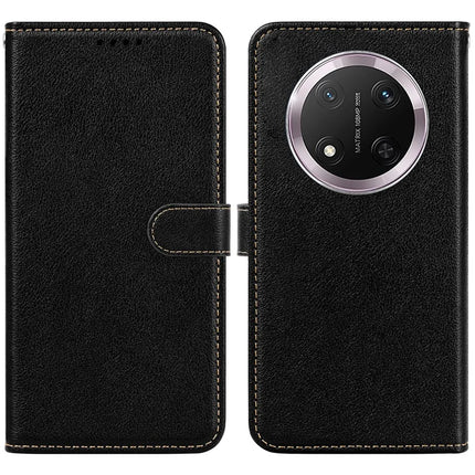 For Honor Magic7 Lite 5G / X9c 5G / X60 Pro 5G Leather Case Litchi Texture Wallet RFID Blocking Phone Cover - Black