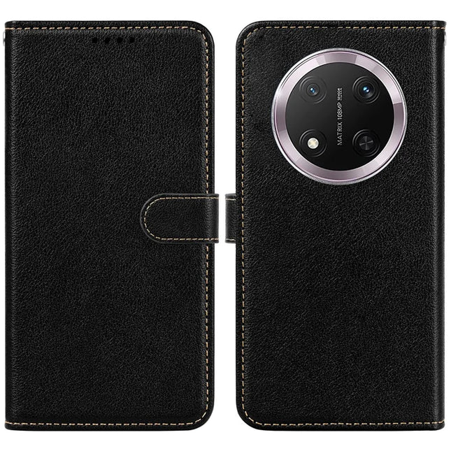 For Honor Magic7 Lite 5G / X9c 5G / X60 Pro 5G Leather Case Litchi Texture Wallet RFID Blocking Phone Cover - Black