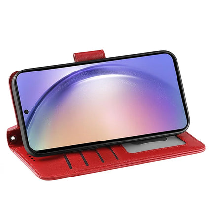 For Samsung Galaxy A25 5G (Global) (161.0 x 76.5 x 8.3mm) Case Stand Card Holder Wallet Leather Phone Cover