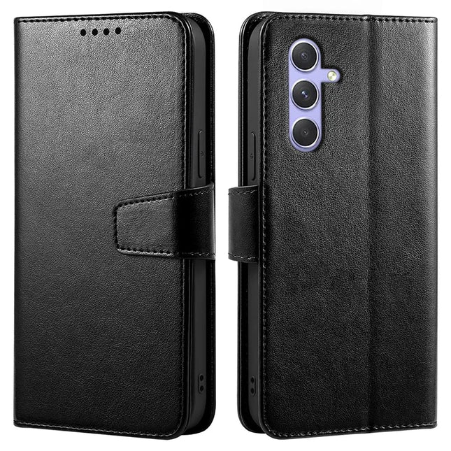 For Samsung Galaxy A05s 4G Case Stand Card Holder Wallet Leather Phone Cover - Black