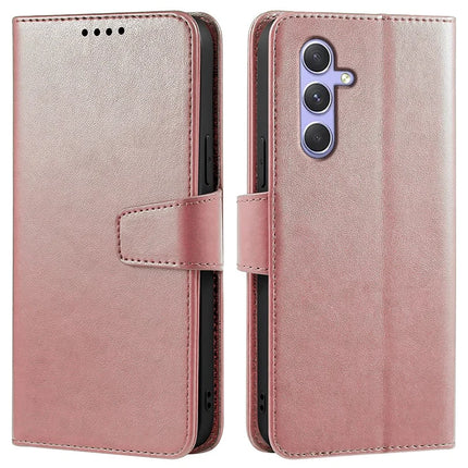 For Samsung Galaxy S23 FE Case Stand Card Holder Wallet Leather Phone Cover - Rose Gold