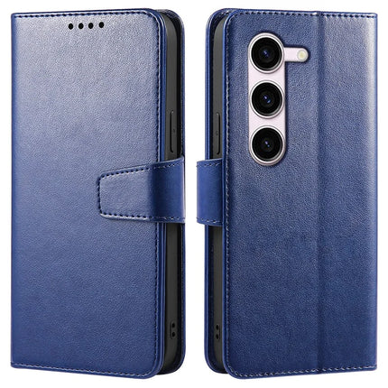 For Samsung Galaxy S23 Case Stand Card Holder Wallet Leather Phone Cover - Blue