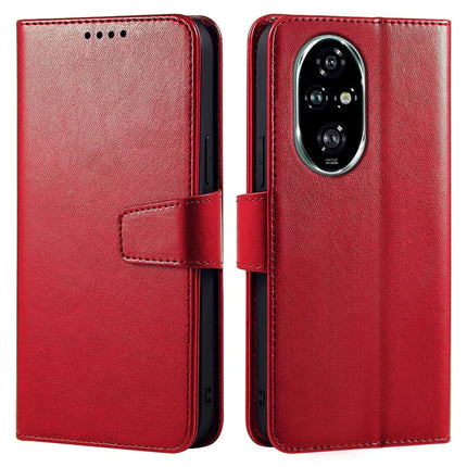 For Honor Honor 200 Pro 5G Case Stand Card Holder Wallet Leather Phone Cover - Red