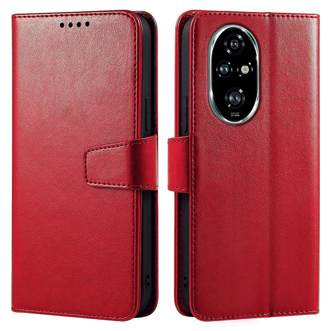For Honor Honor 200 Pro 5G Case Stand Card Holder Wallet Leather Phone Cover - Red
