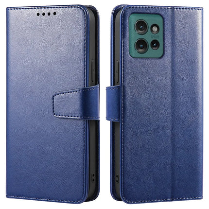 For Motorola Edge 50 5G Case Stand Card Holder Wallet Leather Phone Cover - Blue