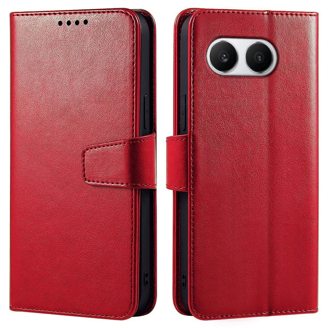 For OnePlus Nord 4 Case Stand Card Holder Wallet Leather Phone Cover - Red