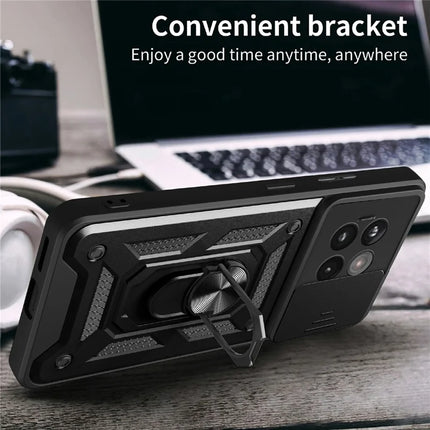 Phone Case For OnePlus 13R 5G  /  Ace 5 Pro 5G  /  Ace 5 5G PC + TPU Kickstand Phone Cover with Slide Camera Lid