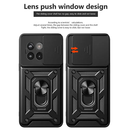 Phone Case For OnePlus 13R 5G  /  Ace 5 Pro 5G  /  Ace 5 5G PC + TPU Kickstand Phone Cover with Slide Camera Lid