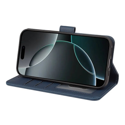 For iPhone 16 Pro Leather Case Wallet Stand Magnetic Closure Phone Cover