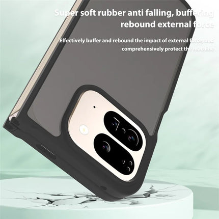 For Google Pixel 9 Pro Fold 5G Case Skin Touch TPU Frame Acrylic Back Phone Cover