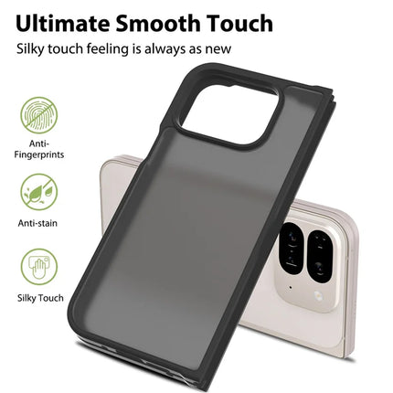 For Google Pixel 9 Pro Fold 5G Case Skin Touch TPU Frame Acrylic Back Phone Cover
