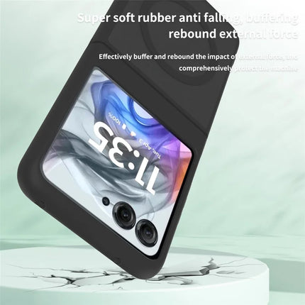 For Motorola Razr 50 5G / Razr 2024 5G Case Compatible with MagSafe TPU Frame Acrylic Back Phone Cover Skin Touch