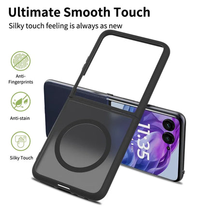 For Motorola Razr 50 Ultra 5G / Razr+ 2024 5G Case Compatible with MagSafe TPU Frame Acrylic Back Phone Cover Skin Touch