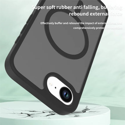 For iPhone 16e Case Compatible with MagSafe TPU Frame Acrylic Back Phone Cover Skin Touch