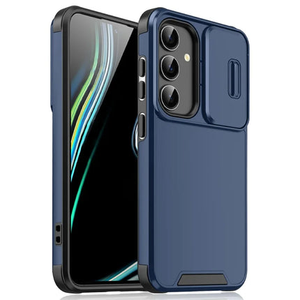 For Samsung Galaxy A16 5G  /  4G Case PC + TPU Shell with Slide Camera Phone Cover - Blue