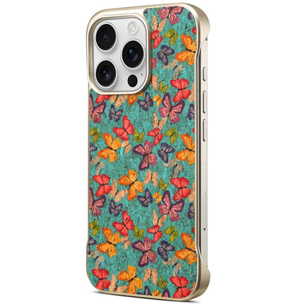 A18 For iPhone 16 Pro Max Invisible Magnetic Case Compatible with MagSafe PC Baked Paint Phone Back Cover - Butterfly Blue