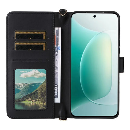 For Honor 300 Wallet Case with Shoulder Strap Leather Phone Cover