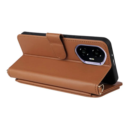 For Honor 300 Wallet Case with Shoulder Strap Leather Phone Cover