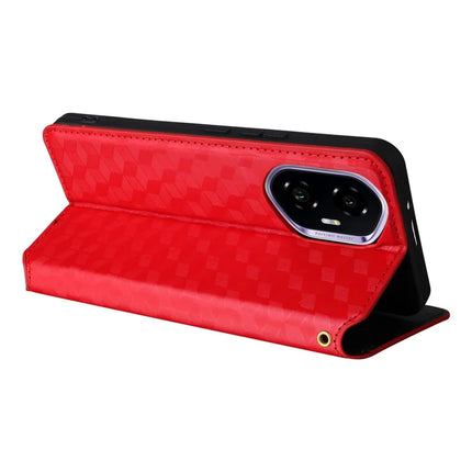 For Honor 300 Wallet Case Rhombus Imprinted Leather Phone Cover