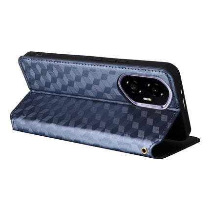 For Honor 300 Wallet Case Rhombus Imprinted Leather Phone Cover