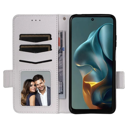 For Motorola Moto G05 4G  /  E15 4G Case Litchi Texture PU Leather Wallet Flip Phone Cover