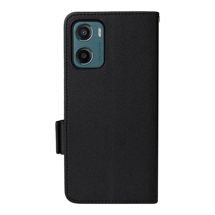For Motorola Moto G05 4G  /  E15 4G Case Litchi Texture PU Leather Wallet Flip Phone Cover
