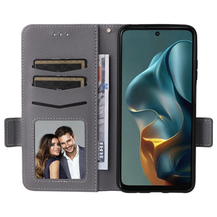 For Motorola Moto G05 4G  /  E15 4G Case Litchi Texture PU Leather Wallet Flip Phone Cover